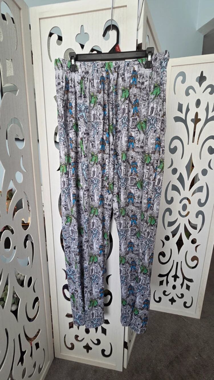 Marvel Comics Pajama Pants Lounge Bottoms Elastic Waist Unisex Medium